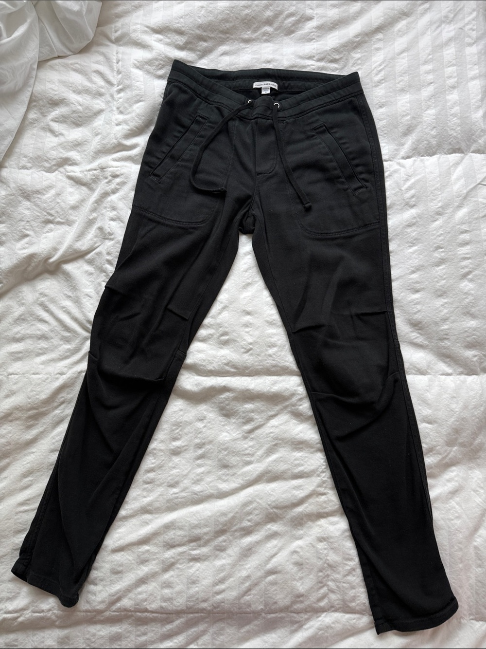 James Perse Black Drawstring Utility Joggers